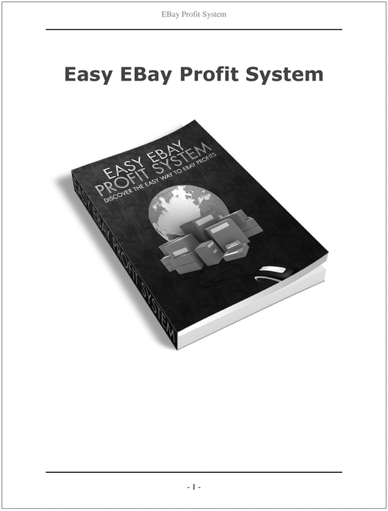 Product picture Ebay-Profit-System